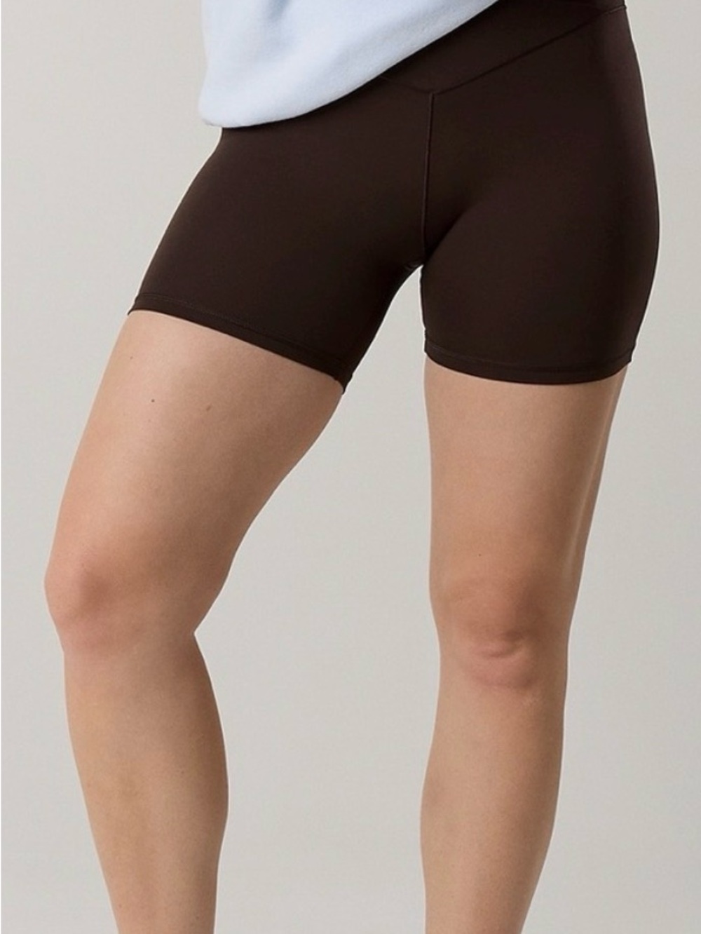 aerie Chocolate Brown High-Rise Crossover Bike Shorts